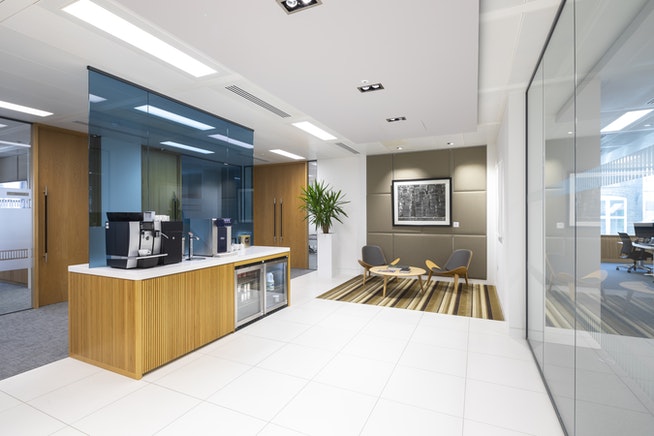 serviced offices mayfair - kitchen area